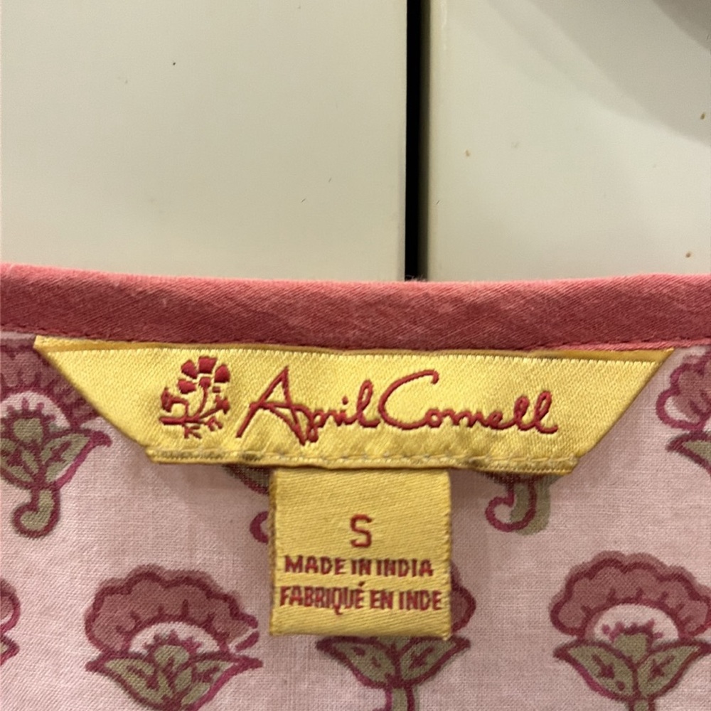 Rare Pink Floral April Cornell Kaftan; Size Small - Picture 3 of 6